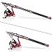 YONGZHI Fishing Poles with Spinning Reels Combos Telescopic Fishing Rod for Travel Saltwater Freshwater Fishing Bass Trout