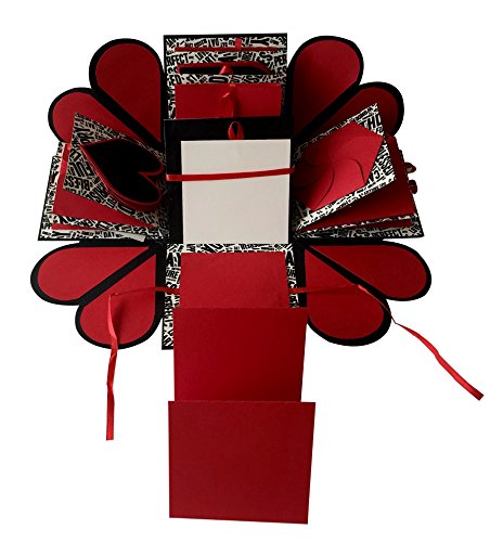 Crack-of-Dawn-Crafts-3-Layered-Romantic-Heart-Explosive-Box-for-Birthday-Black-Text Crack of Dawn Crafts 3 Layered Romantic Heart Explosive Box for Birthday - Black Text