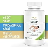 Sleeping Pills - 60 Veggie Caps â€“ 5 mg Melatonin Sleep Aid â€“ Easy Sleep Cycle Regulation for Soothing and Calming Sleep, Non-Prescription Supplement, Pharmaceutical Grade (2 Month Supply)