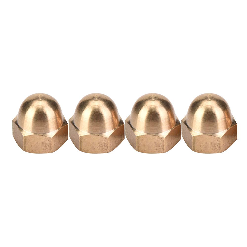 Brass Nuts, Nuts Brass, M3-M12 Brass Acorn Nut Kit Dome Head Hex Nuts Set Vehicle Fasteners for Fix Tires and Axles(M12(5PCS))