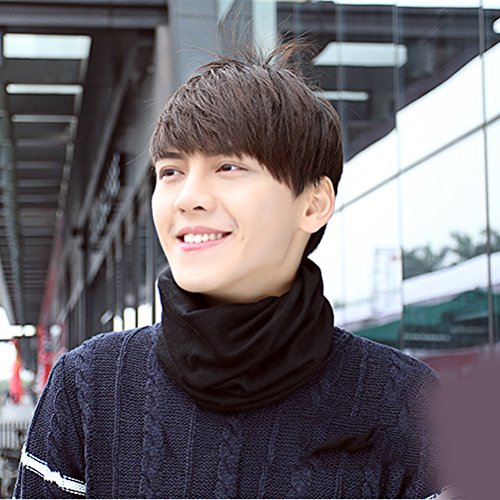 Unisex Cotton Beanies Hat Fashion Cap Sleeve Head Cap for Women and Men (Black)