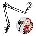 Eastshining 9W4092017B9U7M5593 Adjustable Microphone Suspension Boom Scissor Arm with Shock Mount Mic Clip Holder, Black