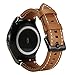 Valkit for Gear Sport/Gear S2 Classic Bands - Genuine Leather Replacement Watch Band, Bracelet Strap with Stainless Steel Clasp for Gear Sport SM-R600/Gear S2 Classic Smart Watch (SM-R732/735) - Brown
