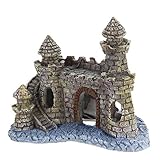 Techinal Aquarium Fish Tank Polyresin Tower Castle Ornament Decoration