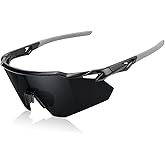 SEKKAF Polarized Sports Sunglasses for Men Women, UV Protection Lightweight Sun Glasses Running Cycling, Non-Slip Nose Pads