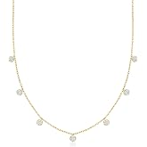 Ross-Simons 0.30 ct. t.w. Diamond Circle Station Necklace in 18kt Gold Over Sterling. 16 inches