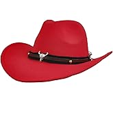 IFSUN Men & Women's Fur Felt Cowboy Hat Wide Brim Western Outback