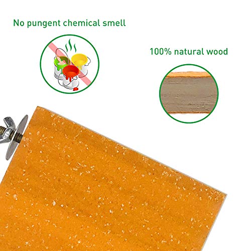LiMio Parrot Chew Toy Bird Perch, Made of Edible Coloring Wood Blocks, Parakeet Cage Accessories Bird Toys, Suitable for Small and Medium Birds - Thumbnail 4