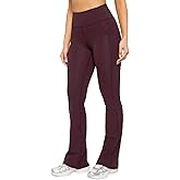 Fabletics Women's Oasis PureLuxe High-Waisted Pocketed Kick Flare, XL/Regular, Oxblood