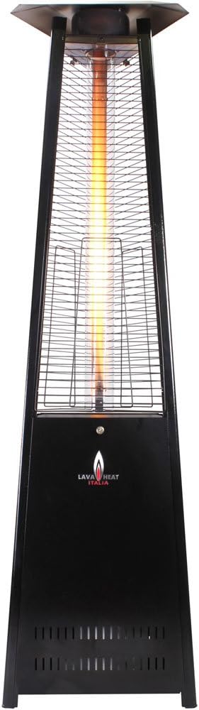 Lava Heat Lamps LITE-BLK-LP Z7 Propane and Natural Gas Patio Heater, Propane - Hammered Black Finish