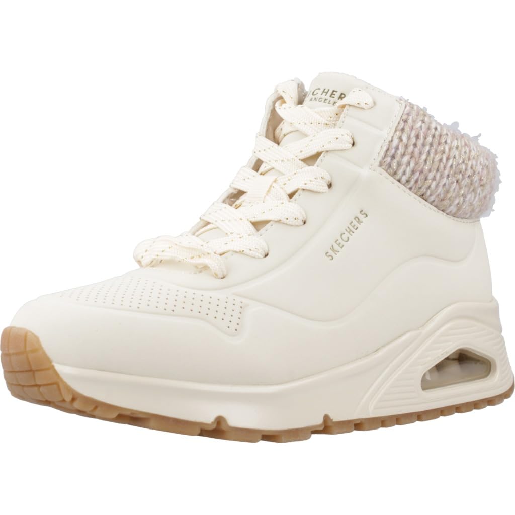 Skechers Girls UNO GEN1 Sneaker, Natural, 13.5 Little Kid