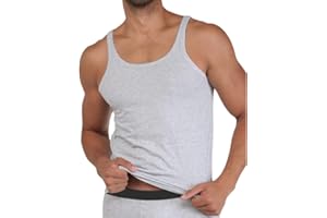 Men's Basic Tank Top Undershirts Crew Neck Sleevless A-Shirts with Thin Strap