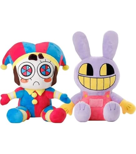 Peluche Jax The Amazing Digital Circus – Figurine 20,3 Cm Ultra Douce, Collection Caine, Pomni, Kinger, Ragatha, Matériaux Premium
