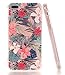 BAISRKE iPhone 7 Plus Case, iPhone 8 Plus Case with Flowers Slim Shockproof Clear Pineapple Pattern Soft Flexible TPU Back Cover for iPhone 7 Plus & 8 Plus - Palm Tree Leaves