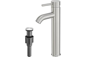 VOTON Vessel Sink Faucet Chrome Modern Tall Bathroom Faucets Single Handle One Hole Rv Vanity Lavatory Bathroom Sink Faucet