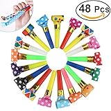 NUOLUX Party Horns Noisemakers Blowouts - 48pcs