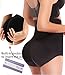 NINGMI Women's Padded Panties Enhancer Body Shaper Butt Lifter Hi-Waist Tummy Control Shapewear