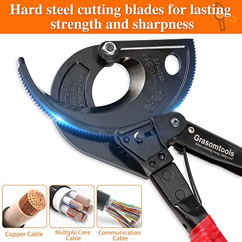 Ratchet Cable Cutter, Ratchet Cable Cutter and Cable Cutter up to 400mm², HS520A Heavy Duty Aluminum Copper