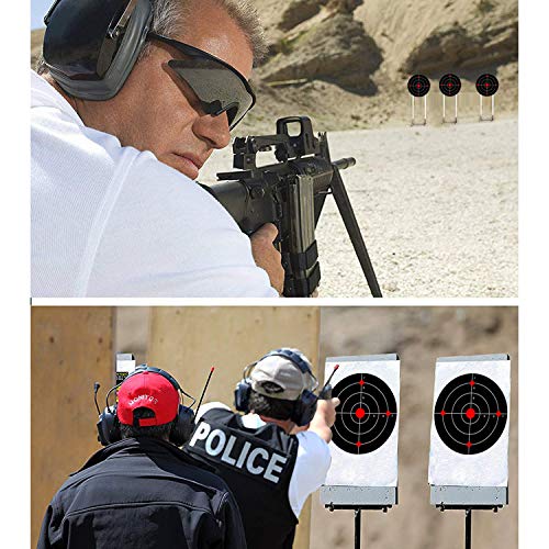 MEMX Reactive Target Stickers - 10 inch Self Adhesive Shooting Targets - High Visibility Impact - Gun Targets for Rifle - Pistol - Airsoft - BB Gun - Pellet Gun - Air Rifle（25Pack）