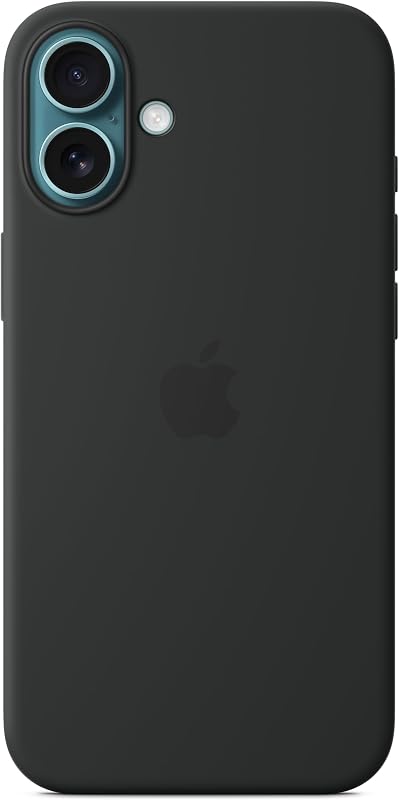 Custodia MagSafe cover in silicone per iPhone 16 Plus - Nero ​​​​​​​