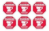 6 Alarm System Surveillance Camera Warning Decals