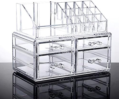 ROOYF Creative Household Items Acrylic Transparent Plastic Cosmetics Jewelry Lipstick Storage Box Desktop Finishing Box