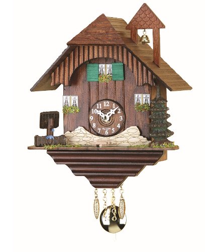 Trenkle Kuckulino Black Forest Clock Black Forest House with quartz movement and cuckoo chime TU 2039 PQ