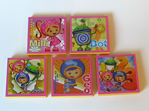 Team Umizoomi Note Pads Set of 5 - Excellent Party Favors - Team Umizoomi Birthday Party Favors