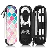 Fintie Holder Case for Apple Pencil 1st 2nd Gen, PU Leather Carrying Bag Sleeve with Mesh Pocket for iPad Pro, iPad 2019 Pencil, Samsung Stylus, Logitech Crayon, Surface Pen, Wacom Pen, Moroccan Love