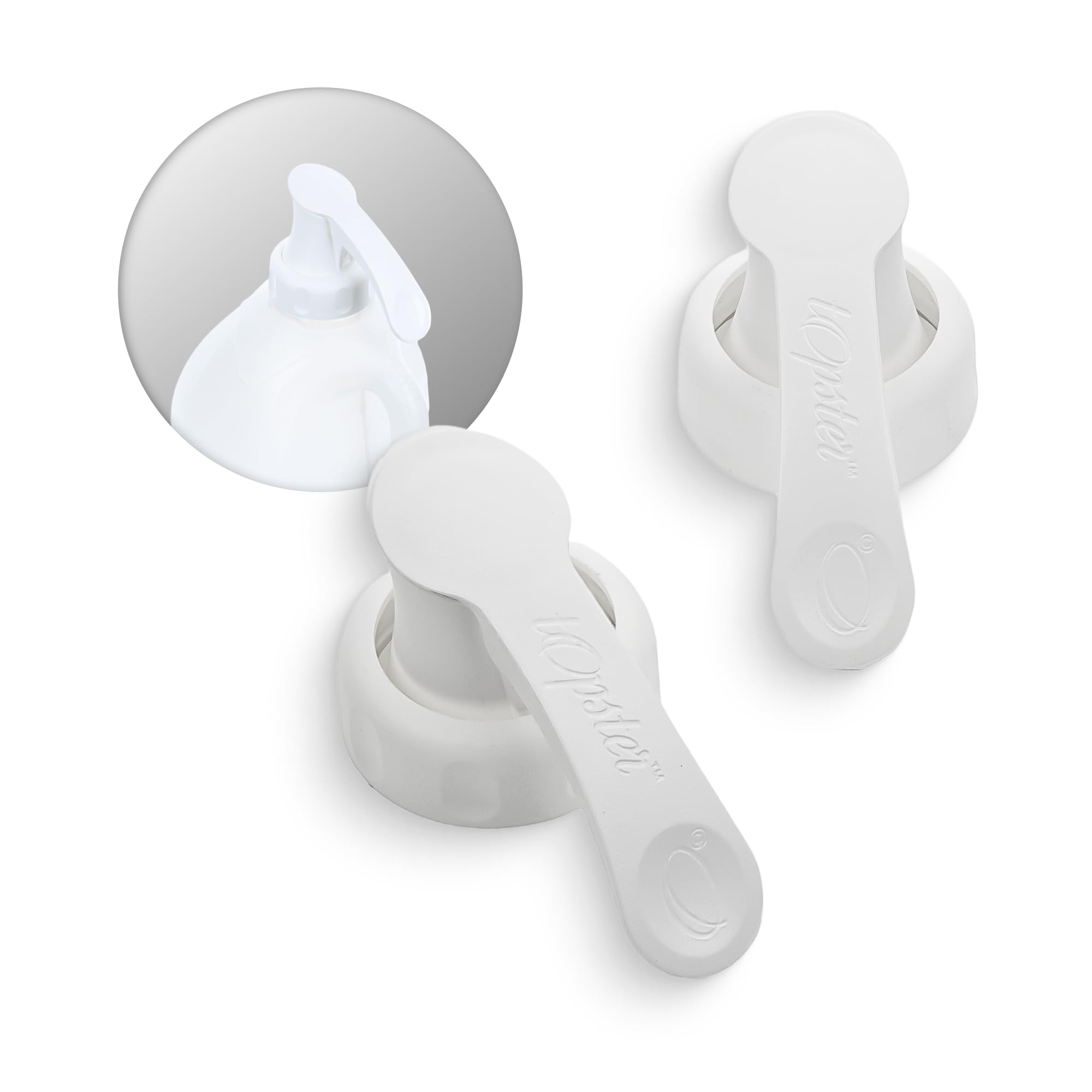 Topster Milk Top Pourers (White) - Milk Bottle Pourers for Plastic Bottles, for Semi-Skimmed Milk Plastic Bottles, Eliminates Spillage, Mess & Drips Around The Kitchen & Fridge, (Pack of 2)