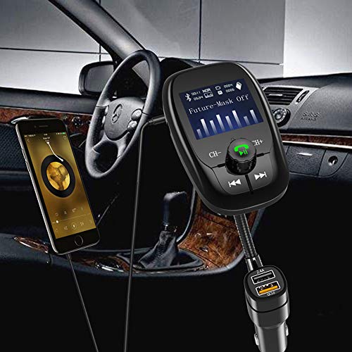USHOT Wireless Car FM Transmitter Wireless Radio Adapter QC3.0 USB Charger Mp3 Player