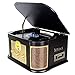 Record Player,DLITIME 3-Speed Vinyl Turntable Built-in 2 Bluetooth Speakers, Headphone Jack/Aux In/RCA/LED/USB/MP3/CD/CASSETTE/FM/AM Radio Playerthumb 2