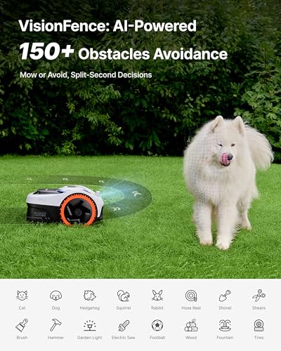 Segway Navimow i205 AWD Mähroboter ohne Begrenzungskabel mit Garage S, Empf. 500 m², Allradantrieb für Steigungen bis zu 45%, EFLS NRTK+Vision, Keine RTK-Antenne erforderlich 6
