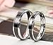 Flongo Black Vintage Love His and Hers Stainless Steel Wedding Engagement Promise Eternity Bands Ring