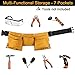YITOOK Kids Tool Belt Adjustable Children's Carpentry Tool Candy Pouch Heavy Duty Child's Construction Tool Apron for Costumes Dress Up Role Play(Yellow)