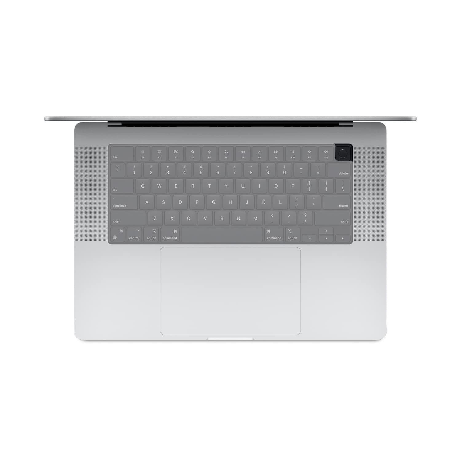 MiNGFi Silicone Keyboard Cover for MacBook Pro/Max 14&16" M1-M4(A3112 A3401 A3185 A2485 A2780 A2991 A3403 A3186) Air 13,6&15,3" M2-M4(A3240 A2941 A3114 A3241) US/ANSI Layout - Transparent