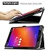 INFILAND ZenPad Z10 / ZenPad 3S 10 Case - Folio Premium PU Leather Smart Case Cover for ZenPad Z10 ZT500KL / ZenPad 3S 10 Z500M 9.7-Inch Tablet, Black