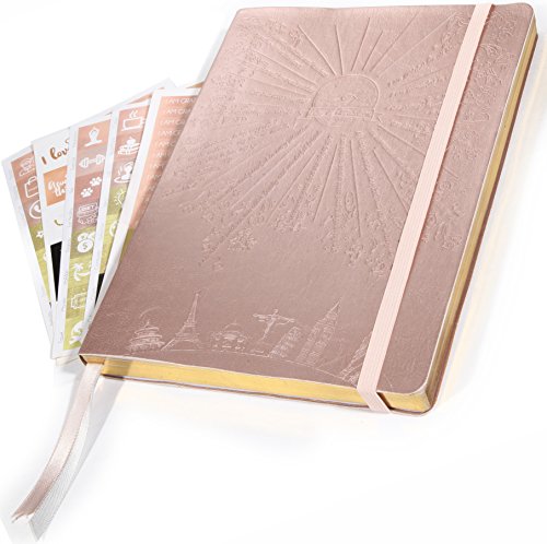 Deluxe Law of Attraction Life Planner – Academic planner to Increase Productivity & Happiness – Weekly Planner, Organizer & Gratitude Journal (Dated 2017-2018 July, Rose Gold) + BONUS Planner Stickers