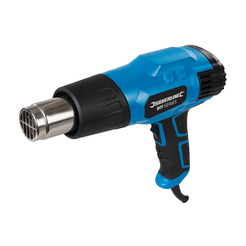Silverline 127655 DIY 2000 W Heat Gun 550ºC UK, BLUE
