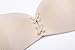 Reusable Adhesive Bra Push Up Bra Strapless Bra with Drawstring Invisible Silicone Backless Bras for Women Beige B