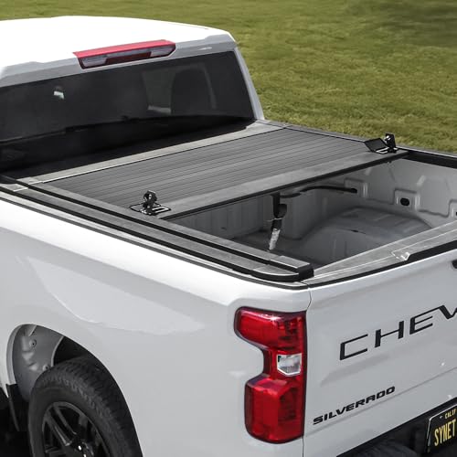 Syneticusa MB Retractable Tonneau Cover for | 2002-2026 Dodge Ram 1500 2500 3500 | 6'4" Long Bed | 6063-T5 Aluminum | Double Lock | 3-Year Warranty | Waterproof Low Profile Hard Truck Bed Cover