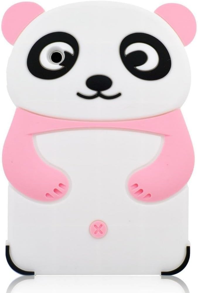 BYG Pink Cute 3D Panda Silicone Back Cover Case for Samsung Galaxy Tab 2.0 7" 7.0 inch GT-P3100 P3110 P3113 P3108 P6200 P6210 + Gift 1pcs Phone Radiation Protection Sticker