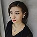 NEOGLORY Platinum Plated Angle Teardrop Crystal Jewelry Set, Pendant Necklace, Earrings,18
