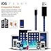 BAVNCO 4ft Visible LED Light Up Flowing Phone Charger Cable USB Data Syncing Fast Charging Cord Compatible with Phone Xs Max/X/ 8/8 Plus/ 7/7 Plus/ 6s/ 6s Plus/ 6/6 Plus/ 5/5S/ 5C/ SE and More (Blue)