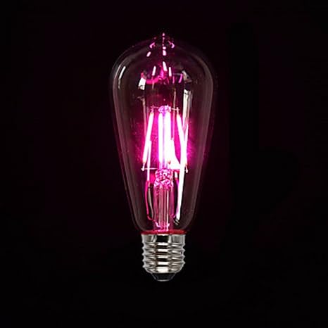 1pcs Color Ama 4w Led Filament Light Bulbs Green Blue Red Pinkish Purple Color Novelty Edison Dimmable For Home Decor Fireworks Lamp 110 240v Pink