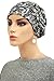 Hats for You Women's Shirred Chemo Cap, Charcoal Paisley, One Size