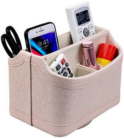 CHIDRA Rotatable Remote Control Holder,Makeup Caddy Organizer,Office Supplies Storage Organizer(Embroidery)