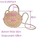 Donalworld Women Beach Bag Round Straw Crochet Shoulder Summer Bag Purse L Pt1