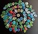 10 Pieces 3 mm Big Holes Top Drilled Sea Glass Beads/ Beach Glass Beads Pendant For Jewelry Making (Rainbow)