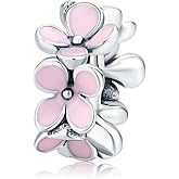 VOROCO Charm 925 Sterling Silver Bracelet Necklace Pendant Bead Charms Jewelry Gift for Women Mother Daughter Grandma Family Friends